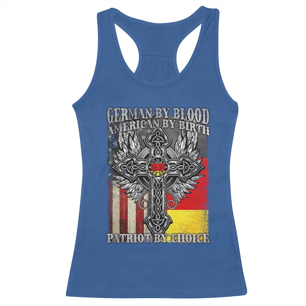 German By Blood American By Birth Patriot By Choice Racerback Tank Top German Americans - Wonder Print Shop