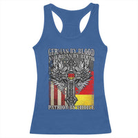 German By Blood American By Birth Patriot By Choice Racerback Tank Top German Americans - Wonder Print Shop