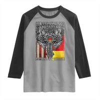 German By Blood American By Birth Patriot By Choice Raglan Shirt German Americans - Wonder Print Shop