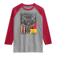 German By Blood American By Birth Patriot By Choice Raglan Shirt German Americans - Wonder Print Shop