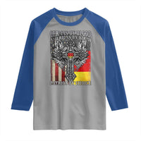 German By Blood American By Birth Patriot By Choice Raglan Shirt German Americans - Wonder Print Shop