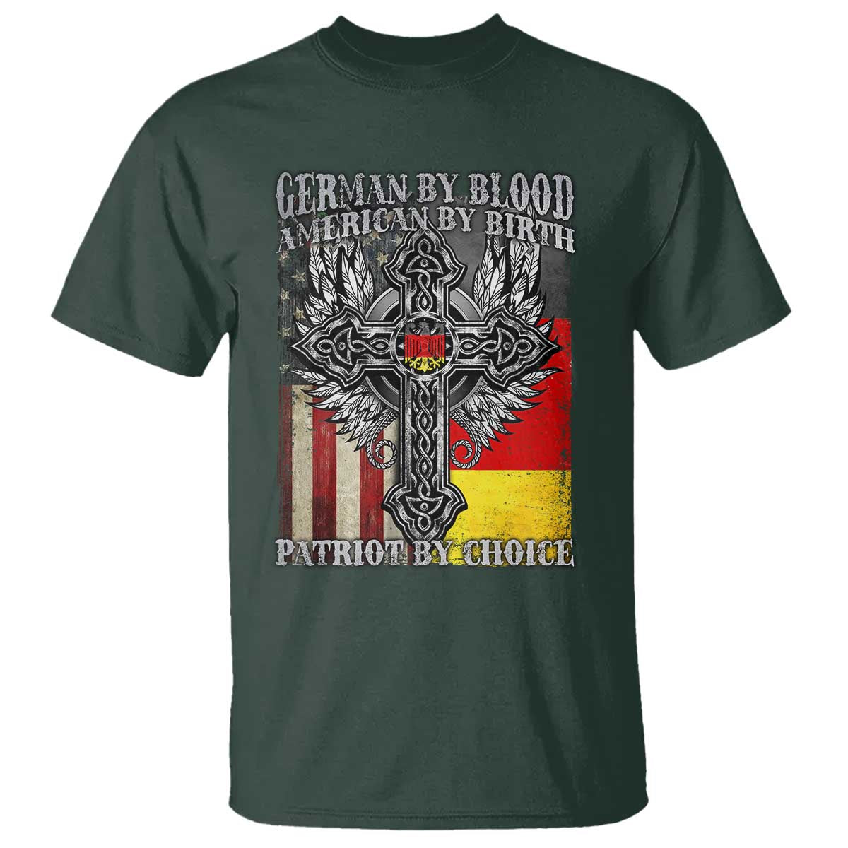 German By Blood American By Birth Patriot By Choice T Shirt German Americans - Wonder Print Shop