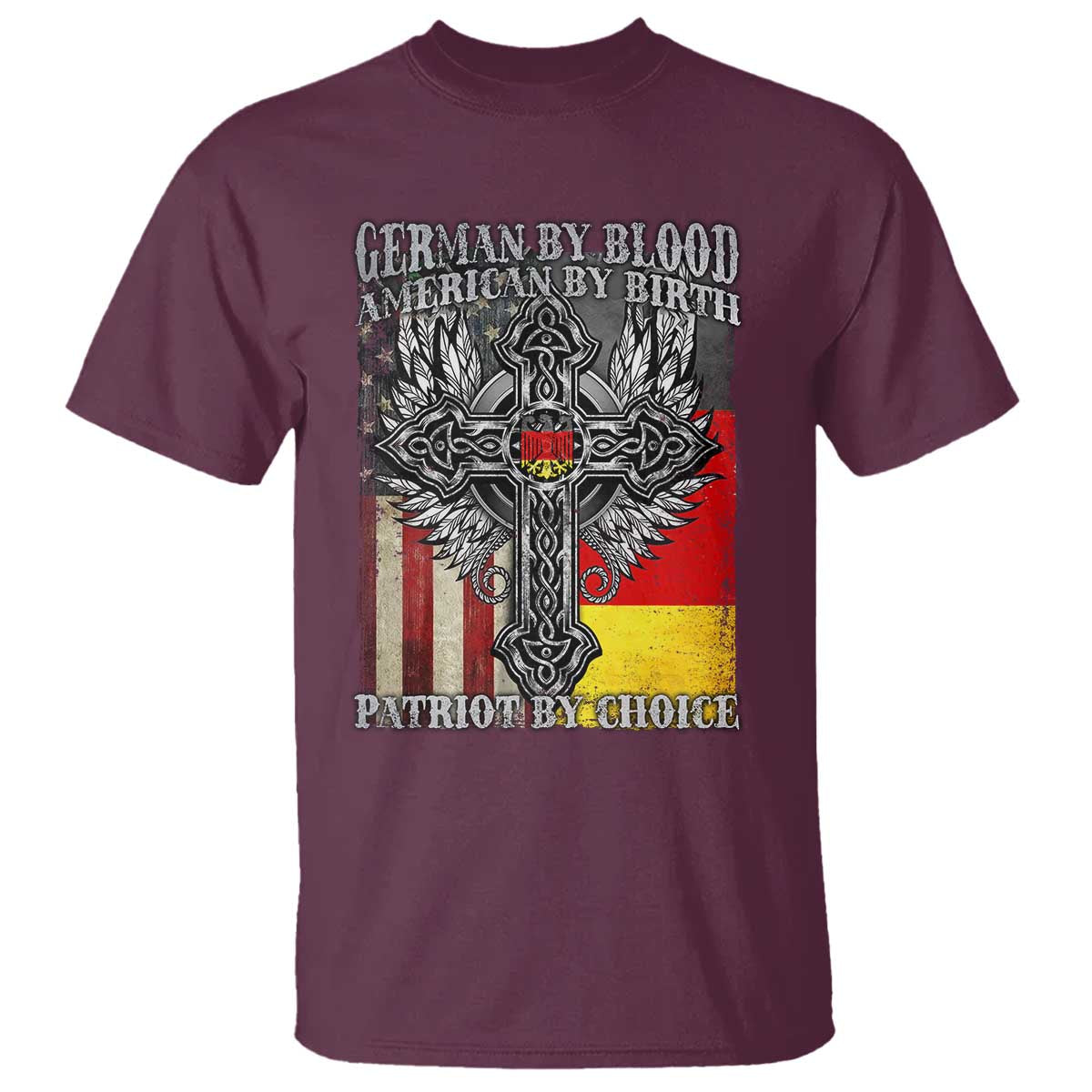 German By Blood American By Birth Patriot By Choice T Shirt German Americans - Wonder Print Shop