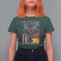 German By Blood American By Birth Patriot By Choice T Shirt For Women German Americans - Wonder Print Shop