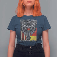 German By Blood American By Birth Patriot By Choice T Shirt For Women German Americans - Wonder Print Shop