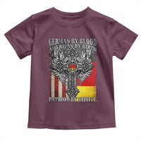 German By Blood American By Birth Patriot By Choice Toddler T Shirt German Americans - Wonder Print Shop