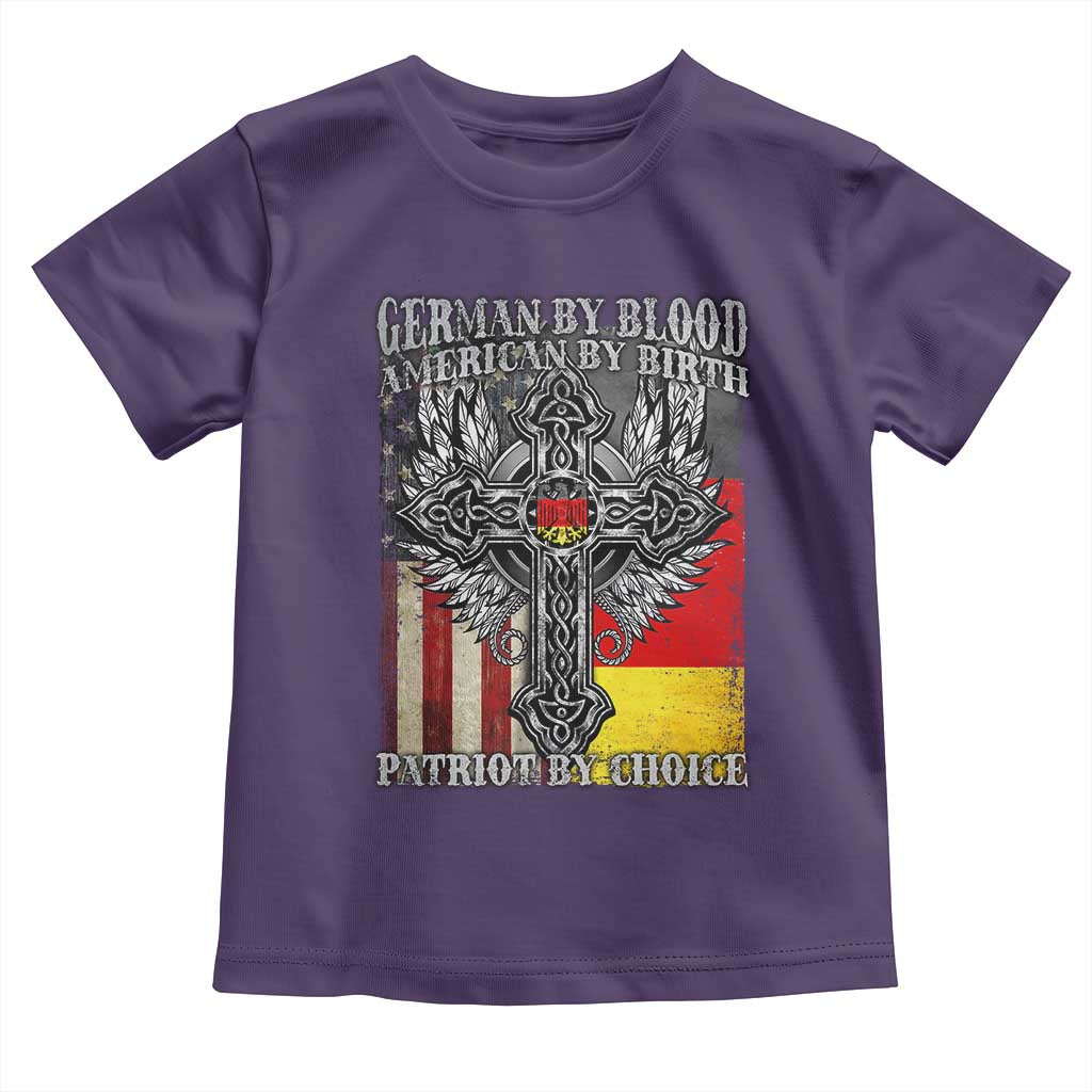 German By Blood American By Birth Patriot By Choice Toddler T Shirt German Americans - Wonder Print Shop