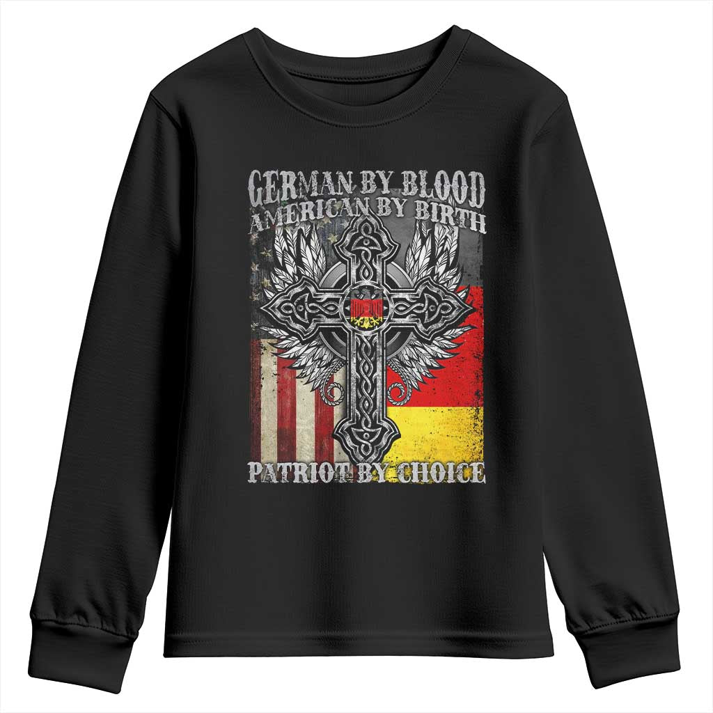 German By Blood American By Birth Patriot By Choice Youth Sweatshirt German Americans - Wonder Print Shop