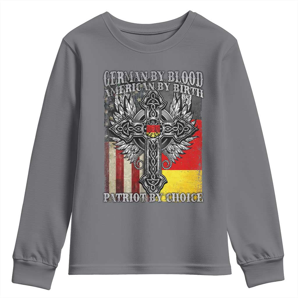 German By Blood American By Birth Patriot By Choice Youth Sweatshirt German Americans - Wonder Print Shop