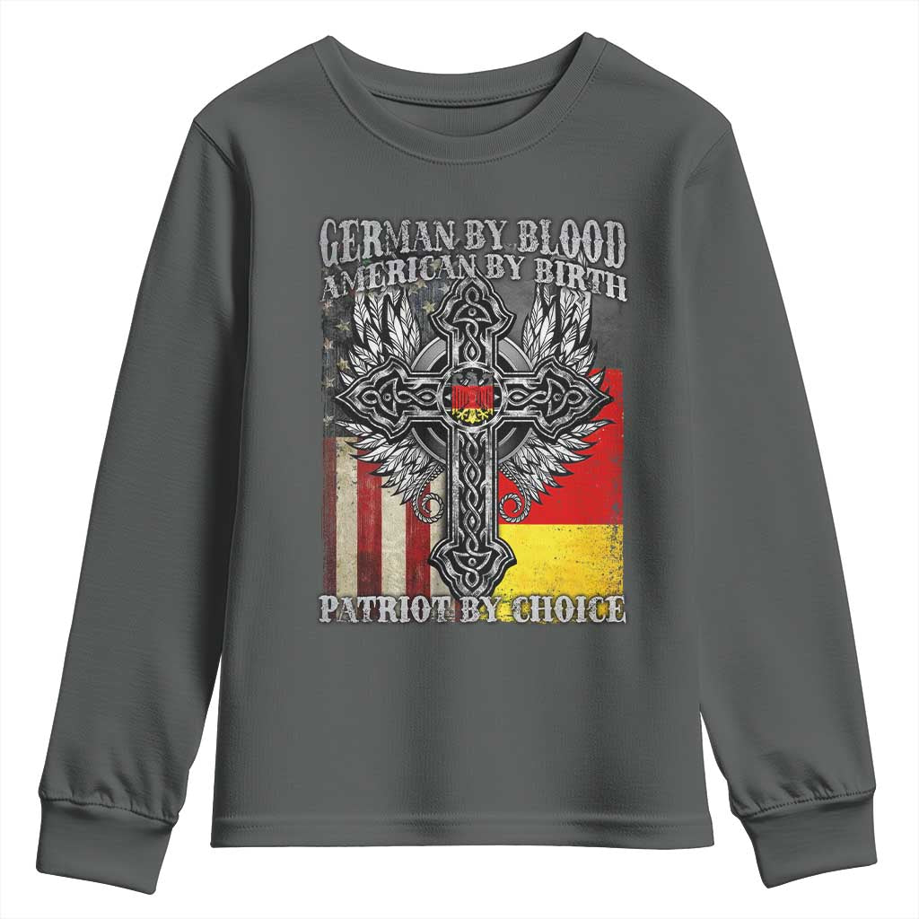 German By Blood American By Birth Patriot By Choice Youth Sweatshirt German Americans - Wonder Print Shop