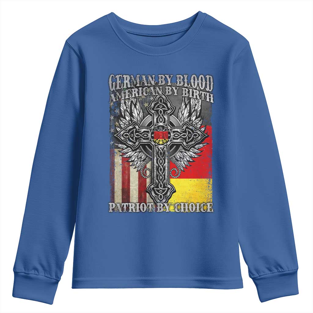 German By Blood American By Birth Patriot By Choice Youth Sweatshirt German Americans - Wonder Print Shop