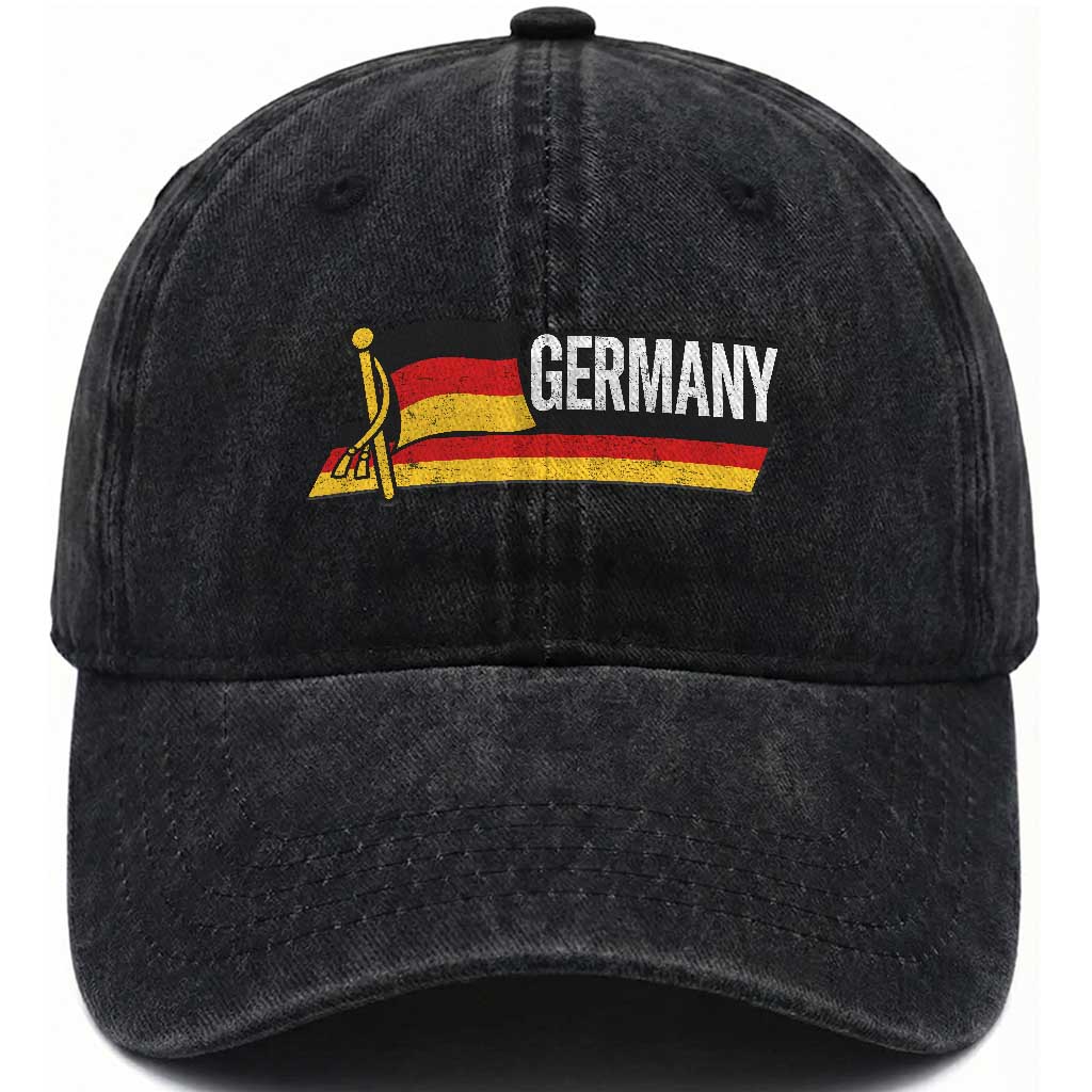 German Heritage Pride Germany Flag Washed Cotton Baseball Cap