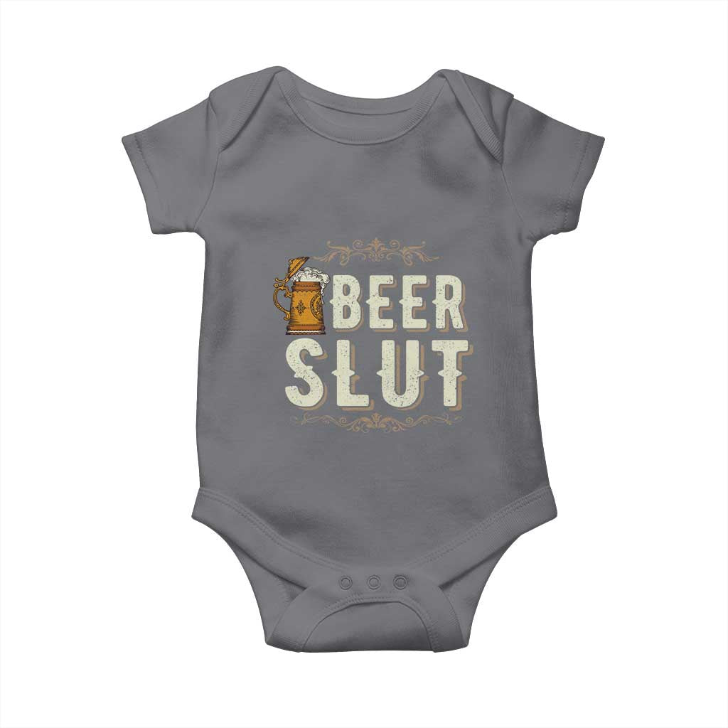 Funny Oktoberfest Beer Slut Baby Onesie German Beer Stein Drinking Lover - Wonder Print Shop