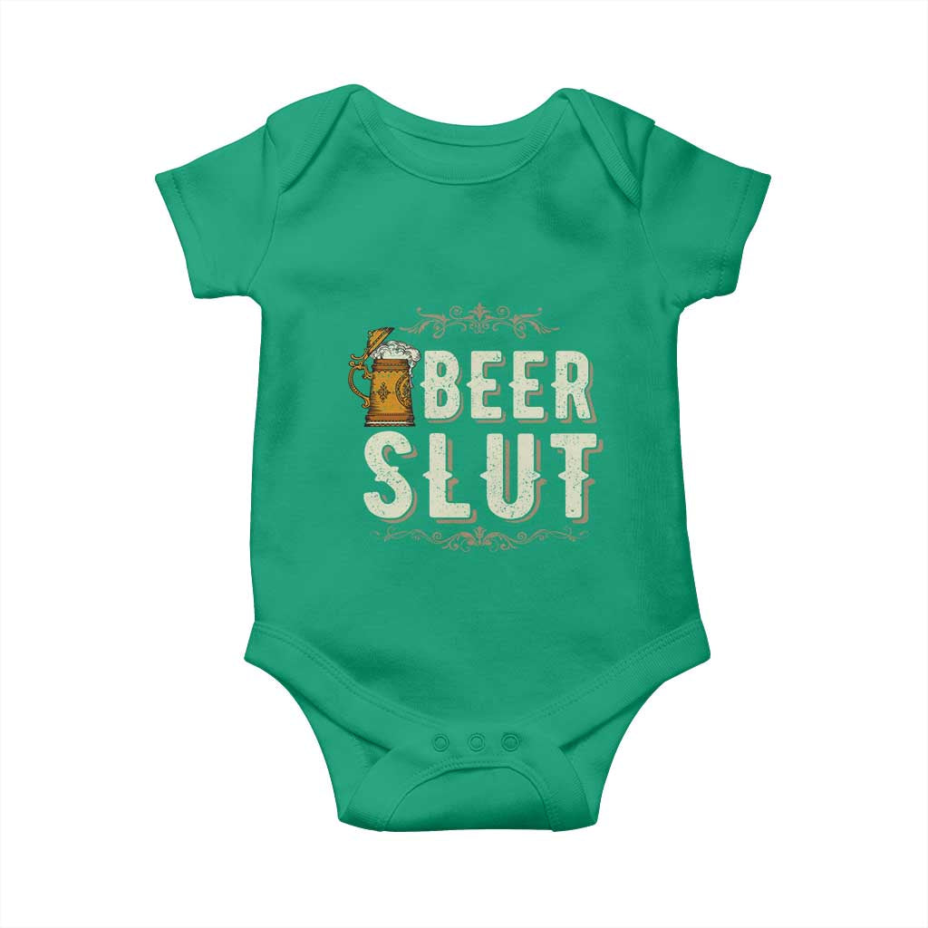 Funny Oktoberfest Beer Slut Baby Onesie German Beer Stein Drinking Lover - Wonder Print Shop