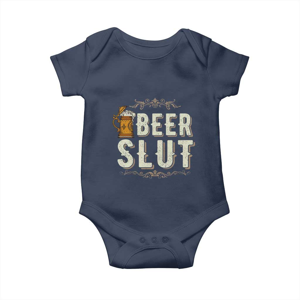Funny Oktoberfest Beer Slut Baby Onesie German Beer Stein Drinking Lover - Wonder Print Shop