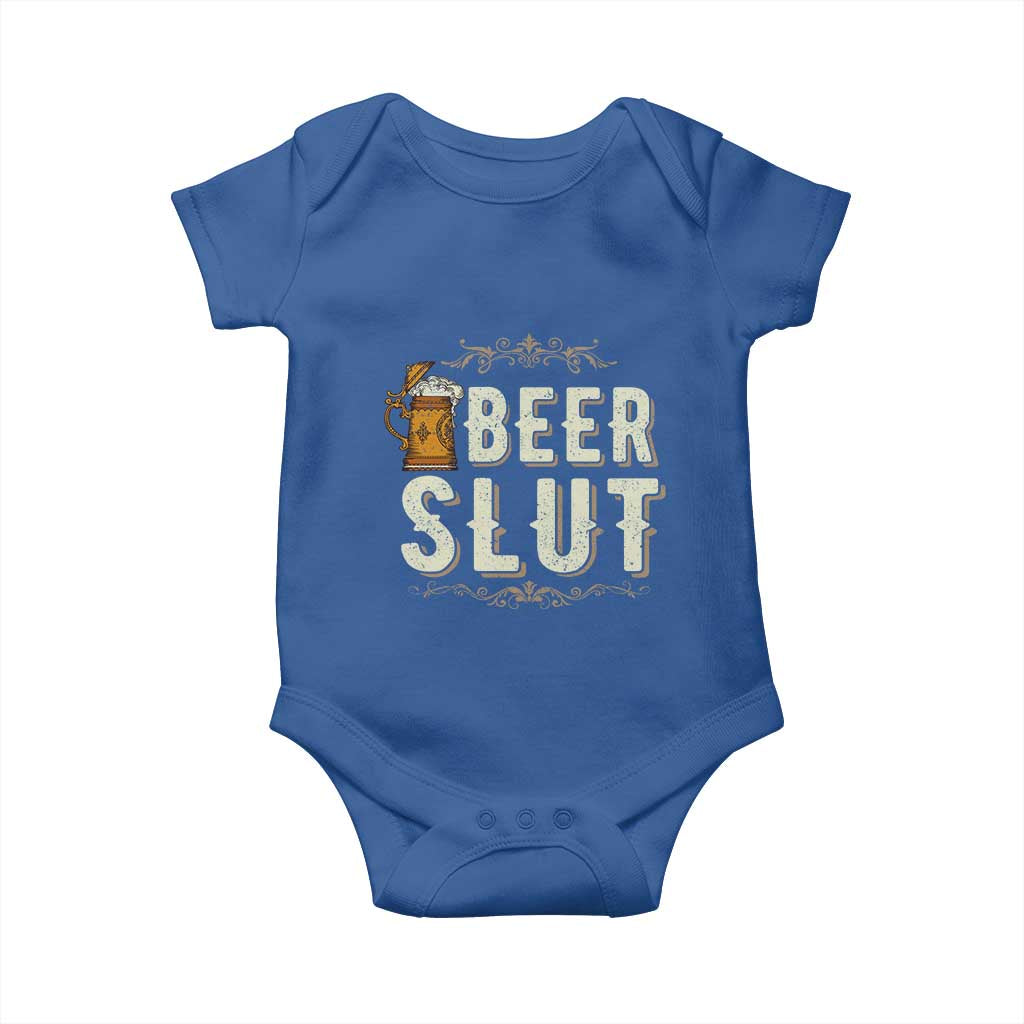 Funny Oktoberfest Beer Slut Baby Onesie German Beer Stein Drinking Lover - Wonder Print Shop