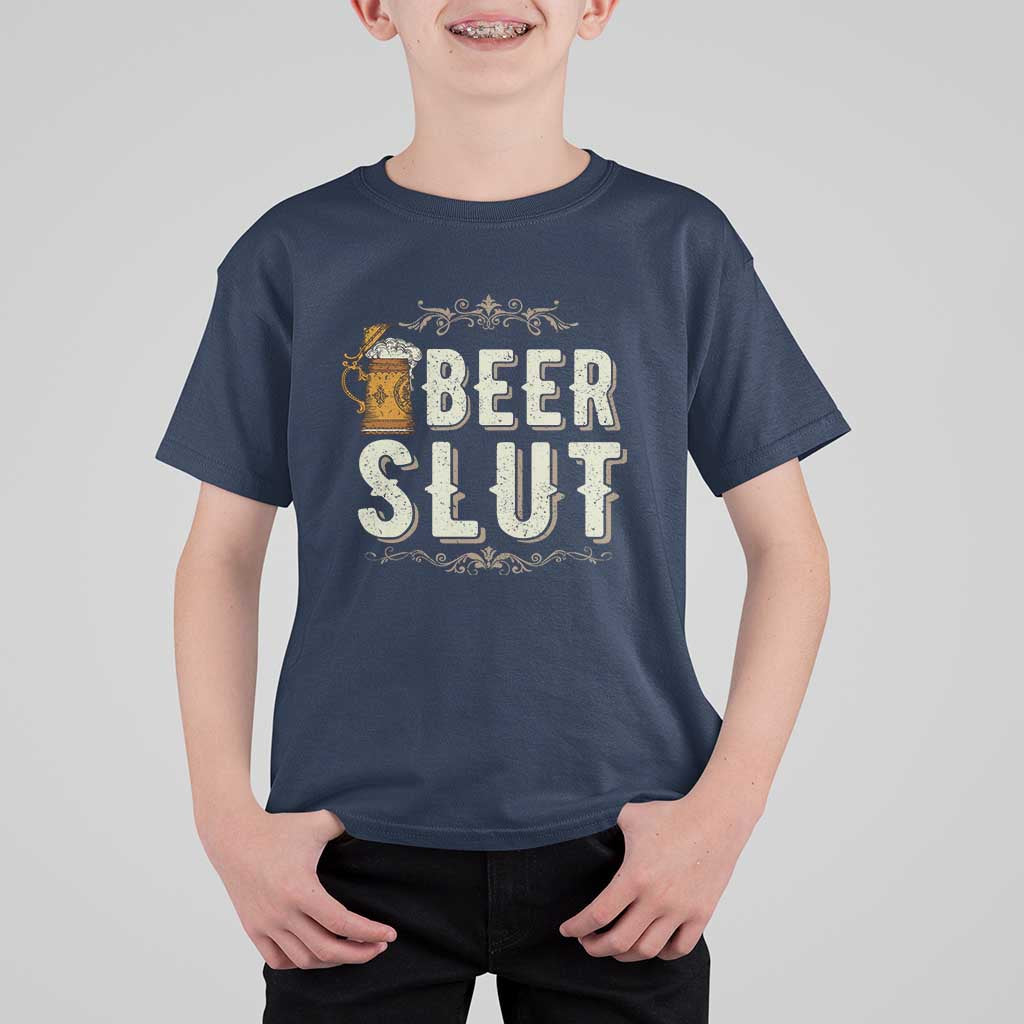 Funny Oktoberfest Beer Slut T Shirt For Kid German Beer Stein Drinking Lover - Wonder Print Shop