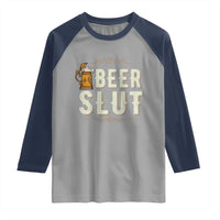 Funny Oktoberfest Beer Slut Raglan Shirt German Beer Stein Drinking Lover - Wonder Print Shop