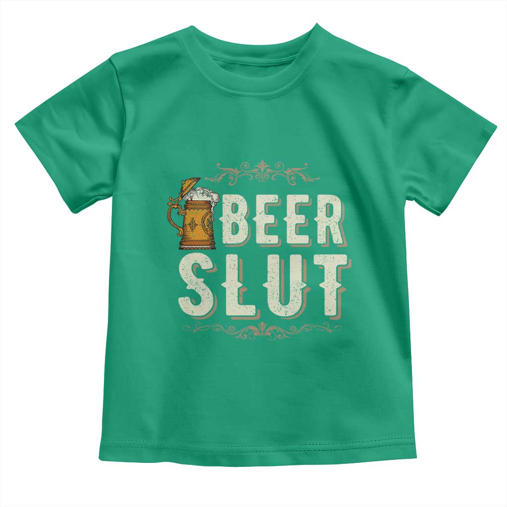 Funny Oktoberfest Beer Slut Toddler T Shirt German Beer Stein Drinking Lover - Wonder Print Shop
