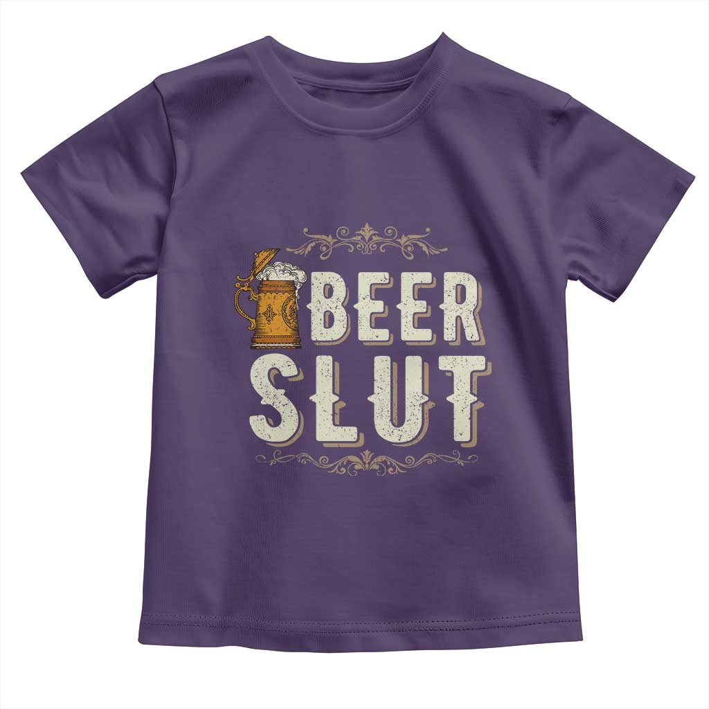 Funny Oktoberfest Beer Slut Toddler T Shirt German Beer Stein Drinking Lover - Wonder Print Shop
