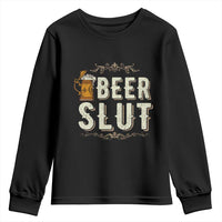 Funny Oktoberfest Beer Slut Youth Sweatshirt German Beer Stein Drinking Lover - Wonder Print Shop