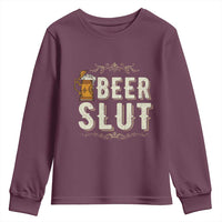 Funny Oktoberfest Beer Slut Youth Sweatshirt German Beer Stein Drinking Lover - Wonder Print Shop