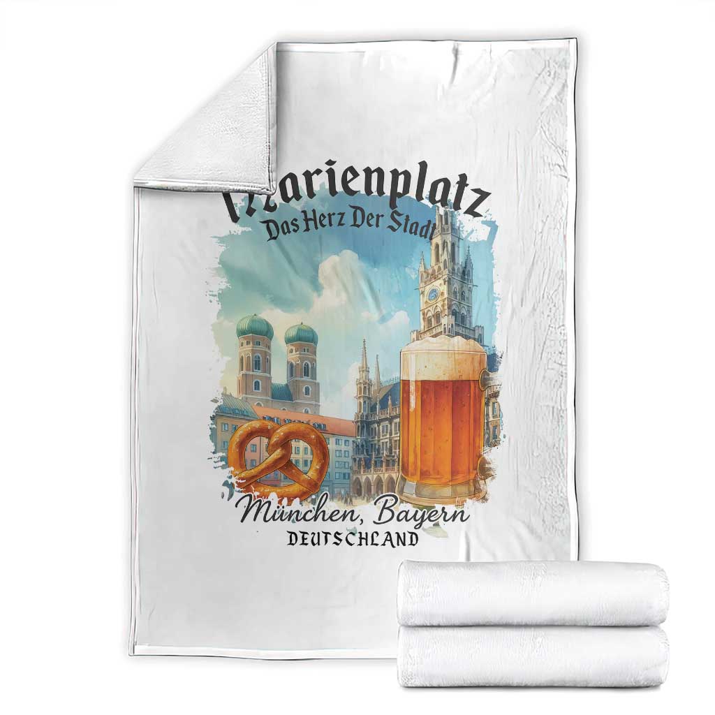 Bavarian Festival Munich Oktoberfest Throw Blanket Das Herz Der Stadt Beer Pretzel - Wonder Print Shop