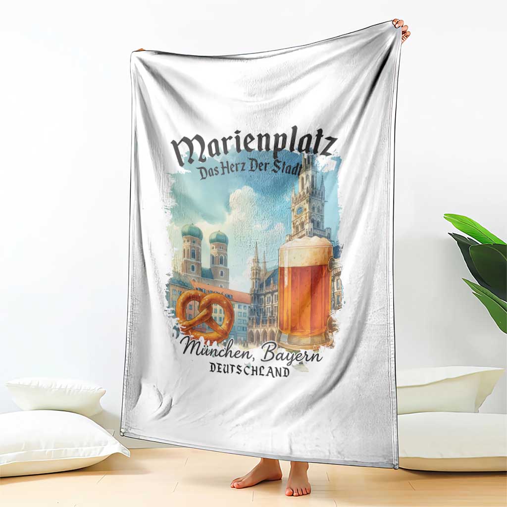 Bavarian Festival Munich Oktoberfest Throw Blanket Das Herz Der Stadt Beer Pretzel - Wonder Print Shop