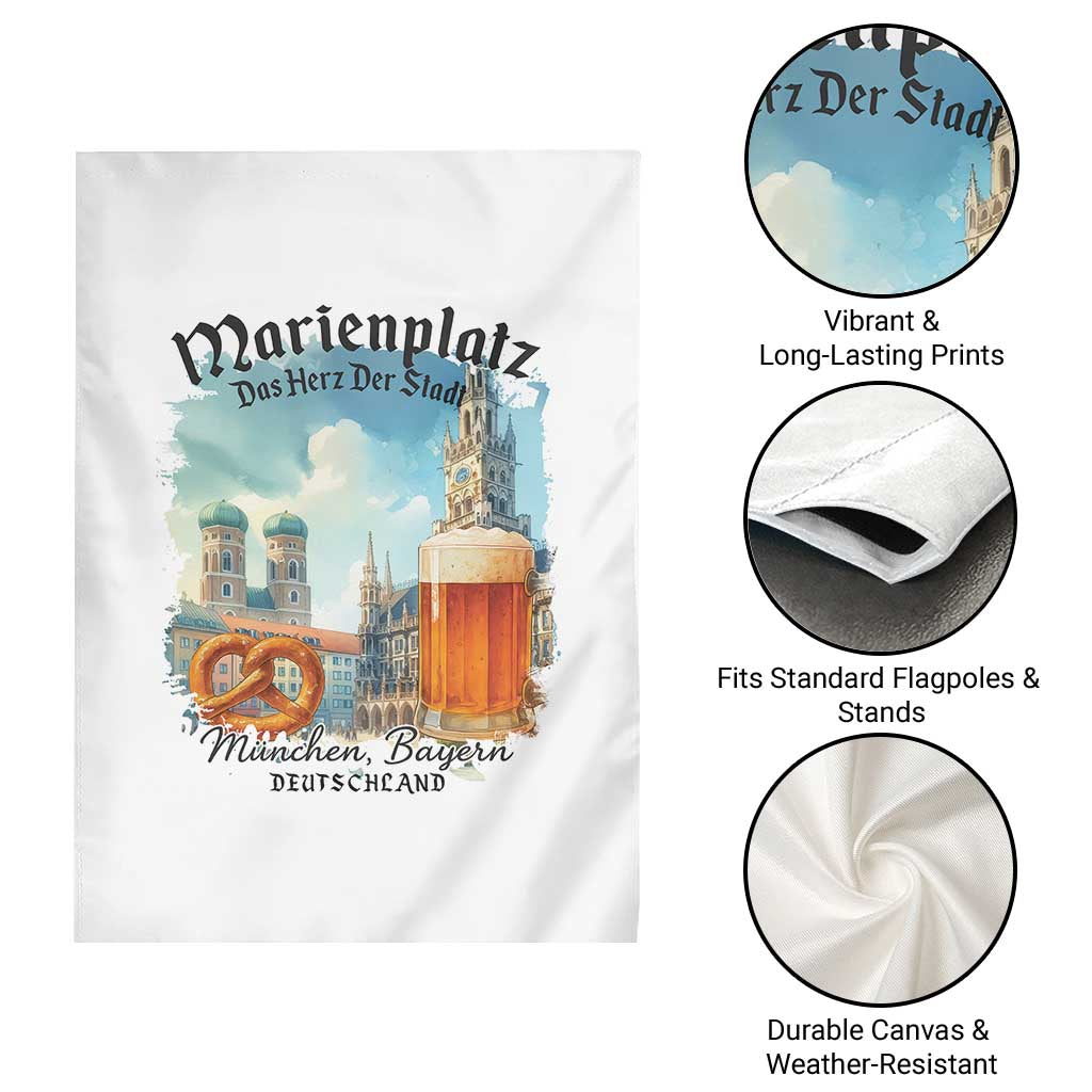 Bavarian Festival Munich Oktoberfest Garden Flag Das Herz Der Stadt Beer Pretzel - Wonder Print Shop