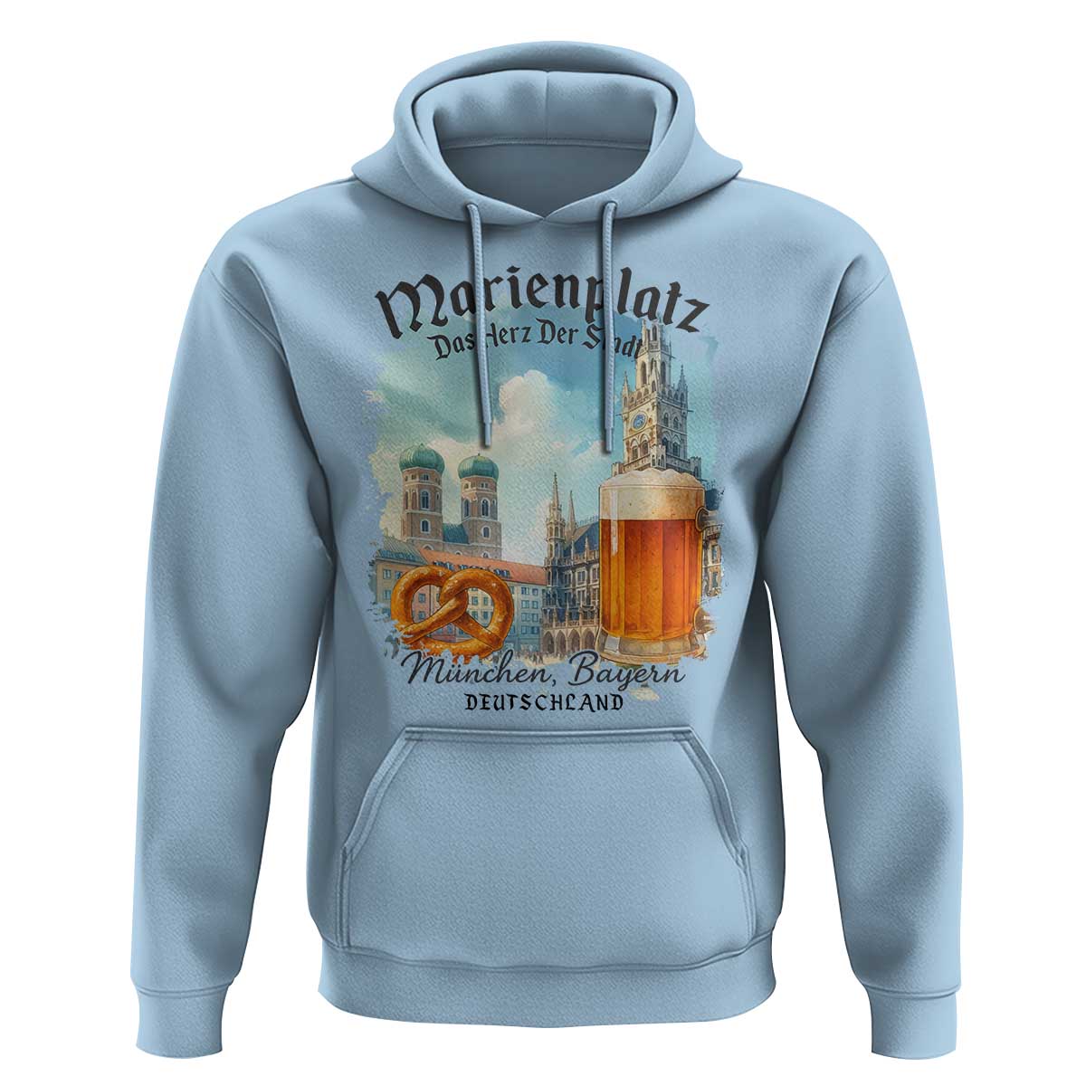 Bavarian Festival Munich Oktoberfest Hoodie Das Herz Der Stadt Beer Pretzel - Wonder Print Shop