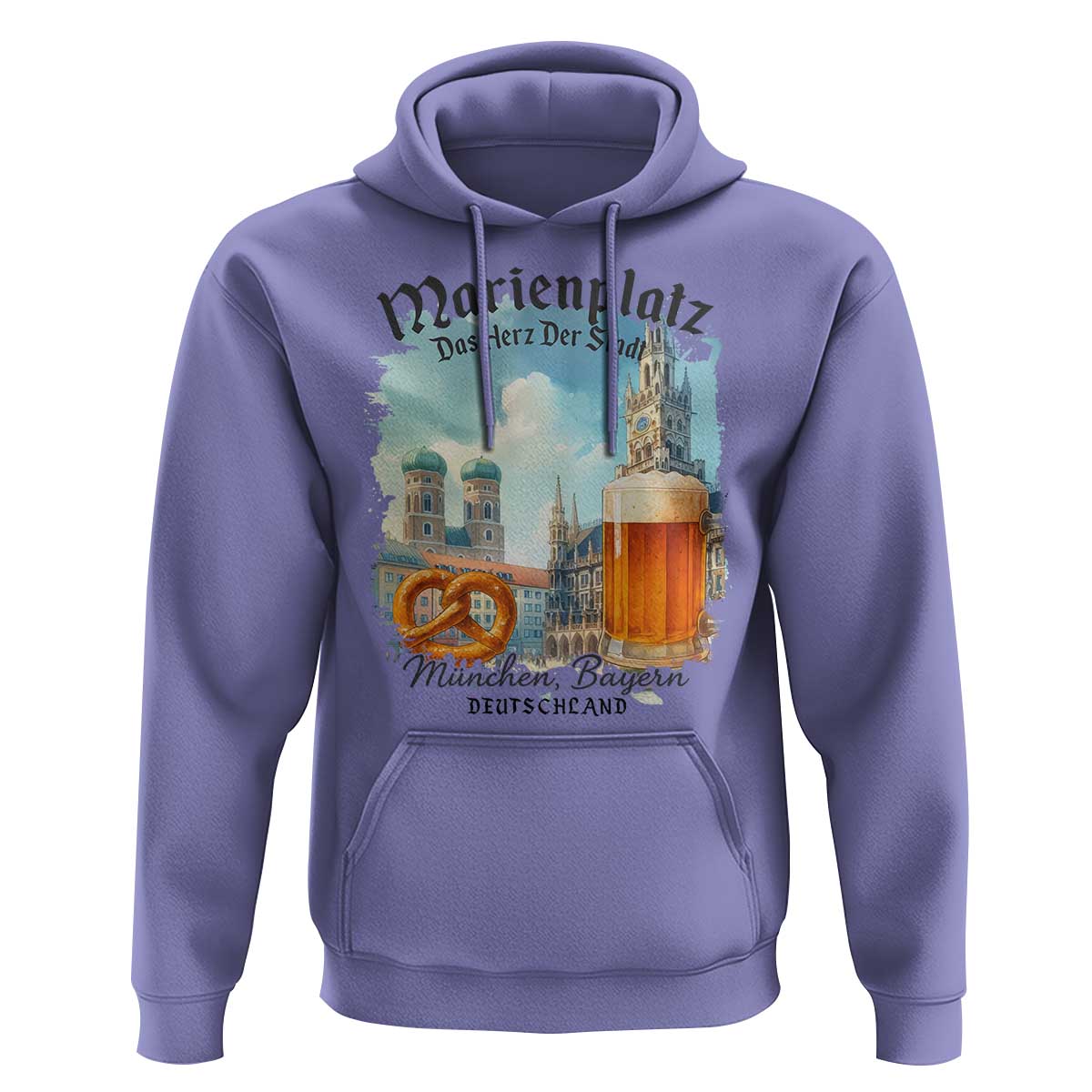 Bavarian Festival Munich Oktoberfest Hoodie Das Herz Der Stadt Beer Pretzel - Wonder Print Shop