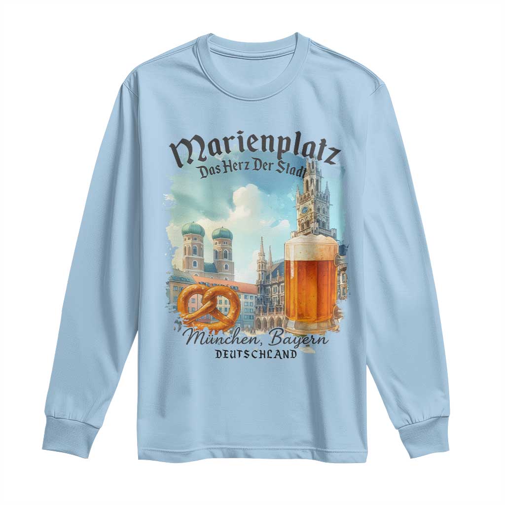 Bavarian Festival Munich Oktoberfest Long Sleeve Shirt Das Herz Der Stadt Beer Pretzel - Wonder Print Shop