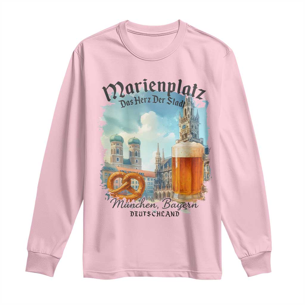 Bavarian Festival Munich Oktoberfest Long Sleeve Shirt Das Herz Der Stadt Beer Pretzel - Wonder Print Shop