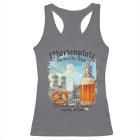 Bavarian Festival Munich Oktoberfest Racerback Tank Top Das Herz Der Stadt Beer Pretzel - Wonder Print Shop