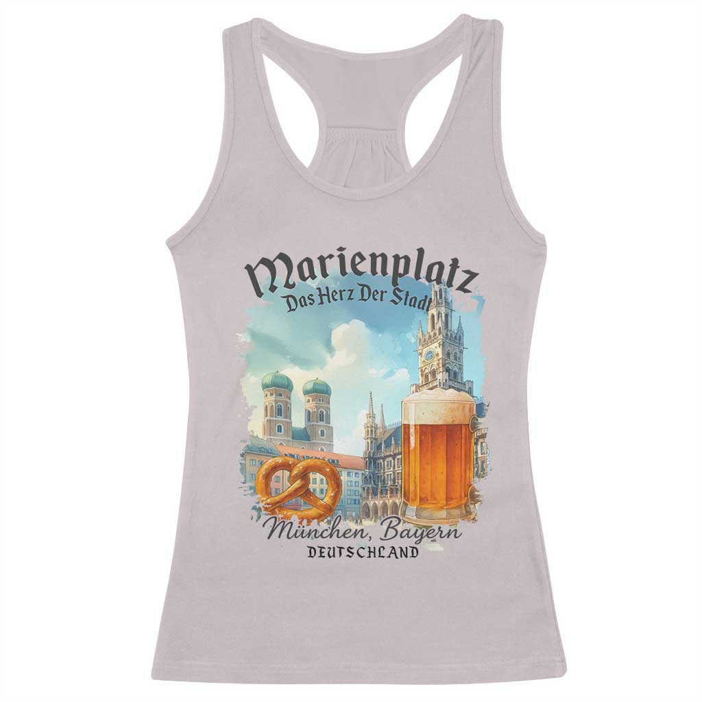 Bavarian Festival Munich Oktoberfest Racerback Tank Top Das Herz Der Stadt Beer Pretzel - Wonder Print Shop