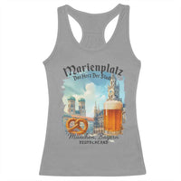 Bavarian Festival Munich Oktoberfest Racerback Tank Top Das Herz Der Stadt Beer Pretzel - Wonder Print Shop