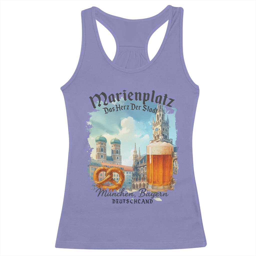Bavarian Festival Munich Oktoberfest Racerback Tank Top Das Herz Der Stadt Beer Pretzel - Wonder Print Shop