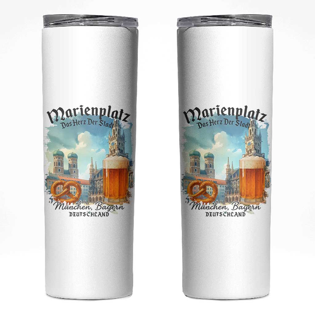 Bavarian Festival Munich Oktoberfest Skinny Tumbler Das Herz Der Stadt Beer Pretzel - Wonder Print Shop