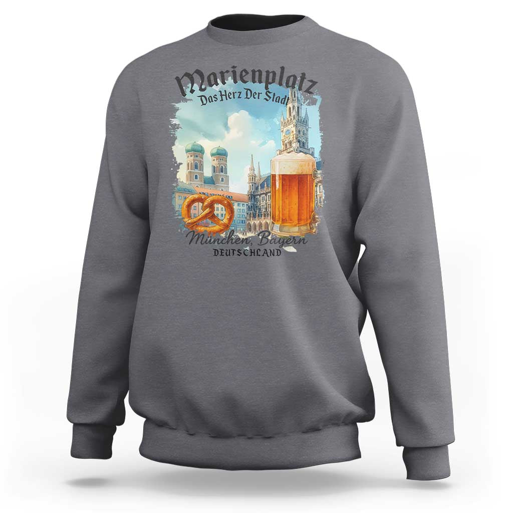 Bavarian Festival Munich Oktoberfest Sweatshirt Das Herz Der Stadt Beer Pretzel - Wonder Print Shop