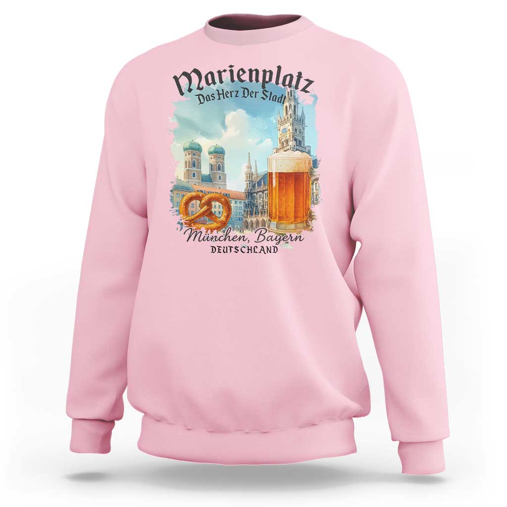 Bavarian Festival Munich Oktoberfest Sweatshirt Das Herz Der Stadt Beer Pretzel - Wonder Print Shop