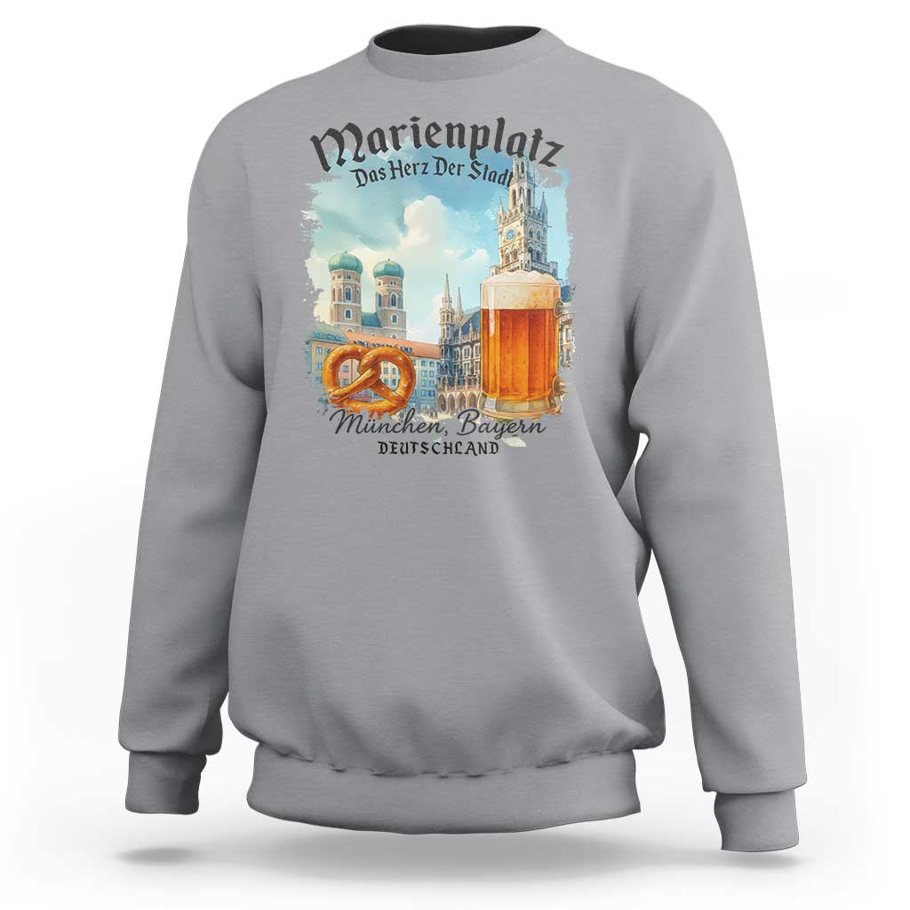 Bavarian Festival Munich Oktoberfest Sweatshirt Das Herz Der Stadt Beer Pretzel - Wonder Print Shop