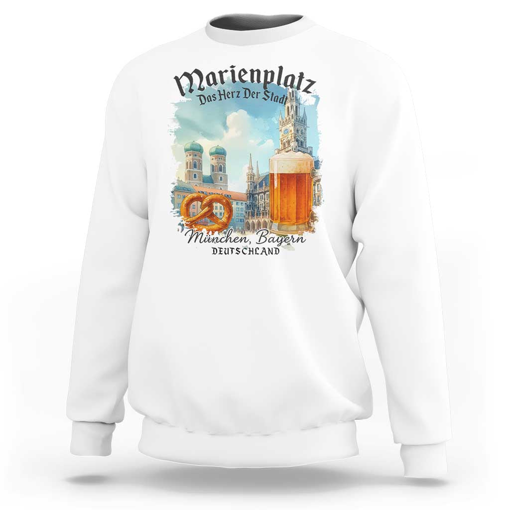 Bavarian Festival Munich Oktoberfest Sweatshirt Das Herz Der Stadt Beer Pretzel - Wonder Print Shop