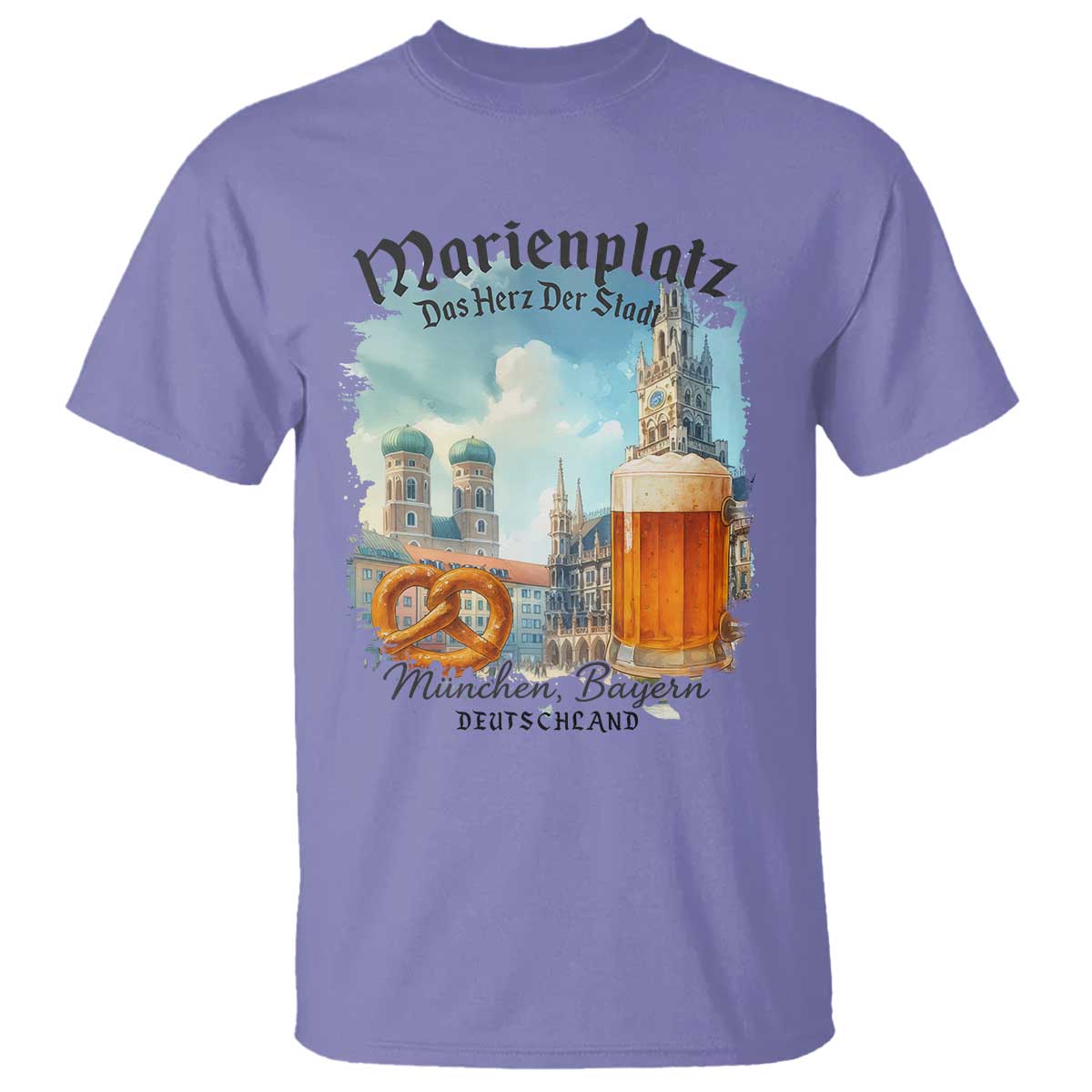 Bavarian Festival Munich Oktoberfest T Shirt Das Herz Der Stadt Beer Pretzel - Wonder Print Shop