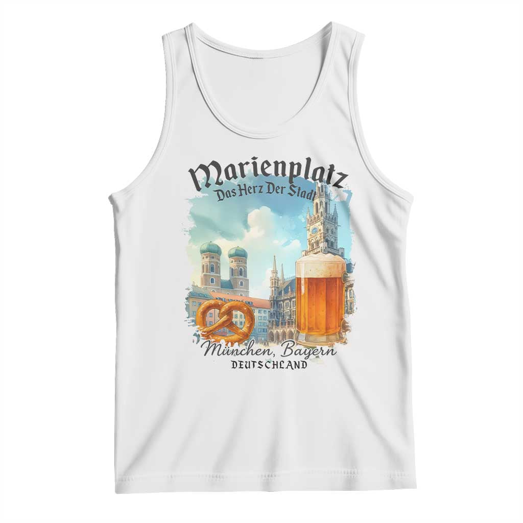 Bavarian Festival Munich Oktoberfest Tank Top Das Herz Der Stadt Beer Pretzel - Wonder Print Shop