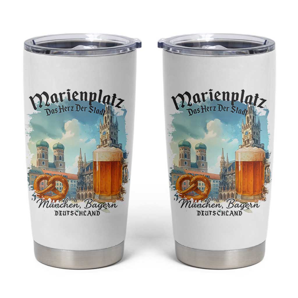 Bavarian Festival Munich Oktoberfest Tumbler Cup Das Herz Der Stadt Beer Pretzel - Wonder Print Shop