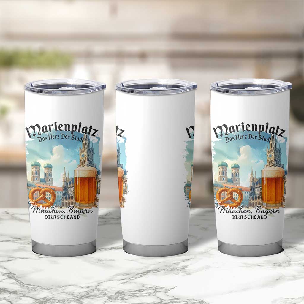 Bavarian Festival Munich Oktoberfest Tumbler Cup Das Herz Der Stadt Beer Pretzel - Wonder Print Shop