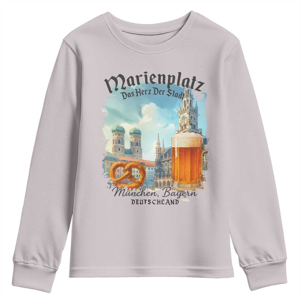 Bavarian Festival Munich Oktoberfest Youth Sweatshirt Das Herz Der Stadt Beer Pretzel - Wonder Print Shop