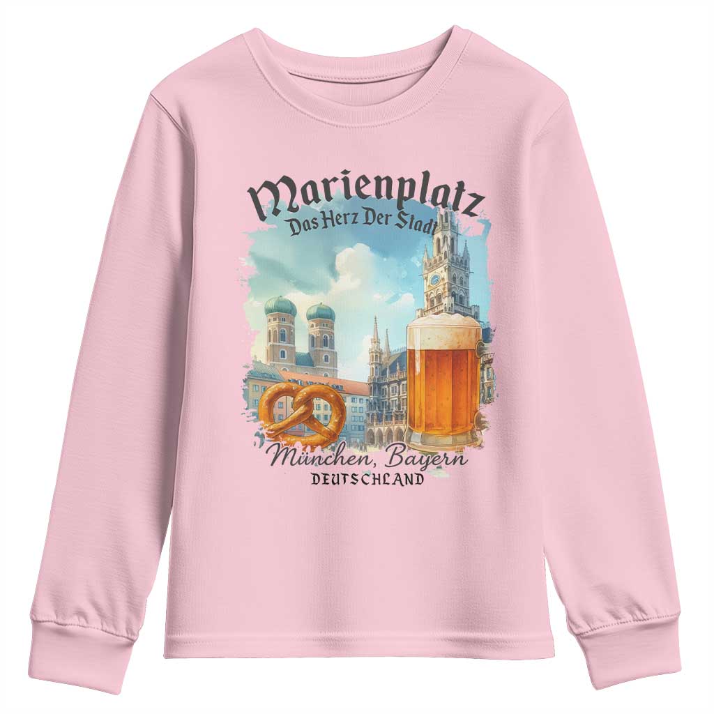 Bavarian Festival Munich Oktoberfest Youth Sweatshirt Das Herz Der Stadt Beer Pretzel - Wonder Print Shop