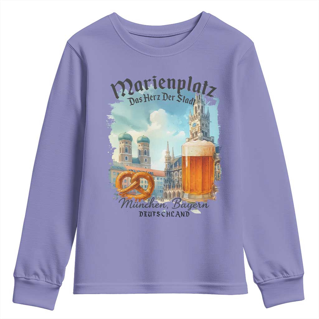 Bavarian Festival Munich Oktoberfest Youth Sweatshirt Das Herz Der Stadt Beer Pretzel - Wonder Print Shop