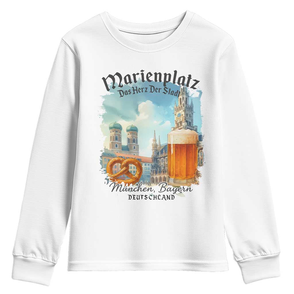 Bavarian Festival Munich Oktoberfest Youth Sweatshirt Das Herz Der Stadt Beer Pretzel - Wonder Print Shop